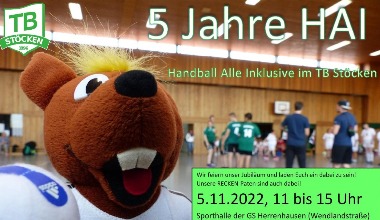 Einladung zum Jubiläum - 5 Jahre Handball Alle Inklusive